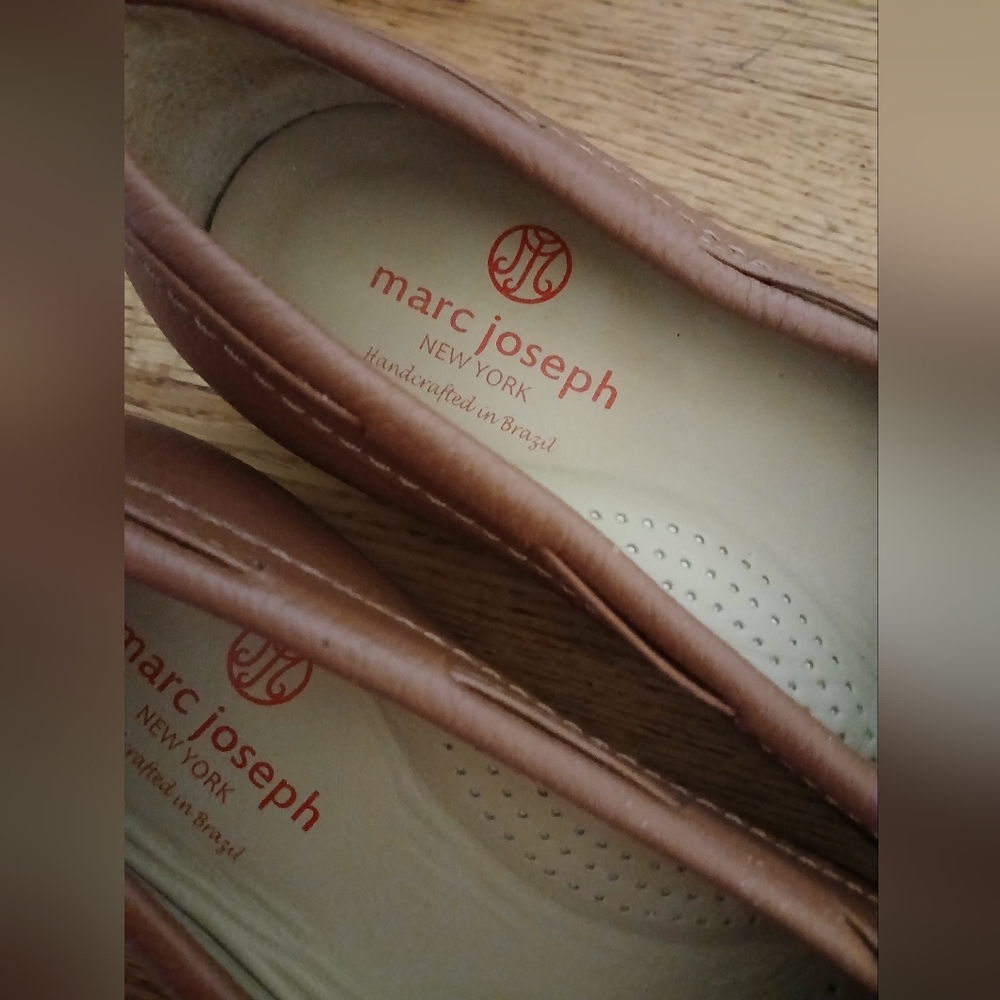 MARC JOSEPH Diana Brown Leather Loafer Flats with Bows 7.5M‎ Cottagecore - Picture 5 of 7